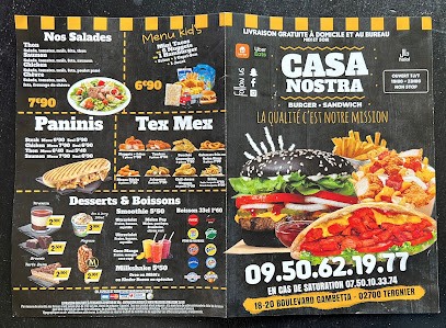 CASA NOSTRA, Fast-Food à Tergnier