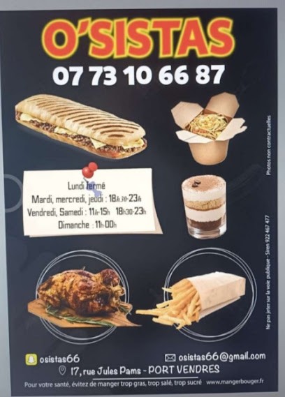 Osistas, Snack-Bar à Port-Vendres