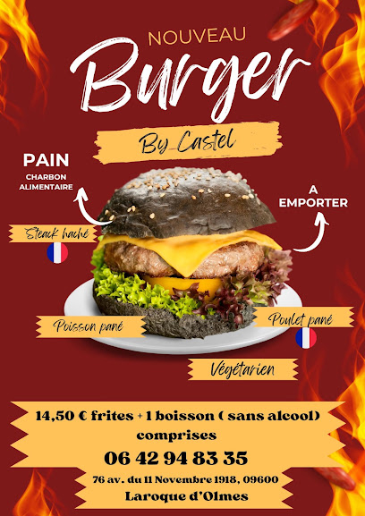 Les Burgers By Castel Restauration Rapide à Laroque-d'Olmes